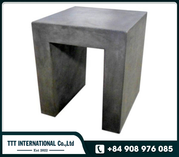 Side table grey GRC concrete stool